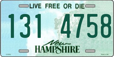 NH license plate 1314758