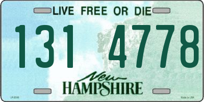 NH license plate 1314778