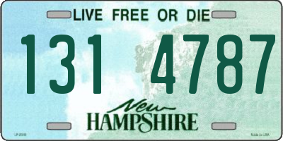 NH license plate 1314787