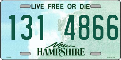 NH license plate 1314866