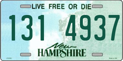 NH license plate 1314937