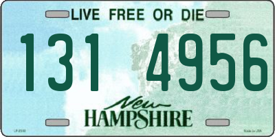 NH license plate 1314956