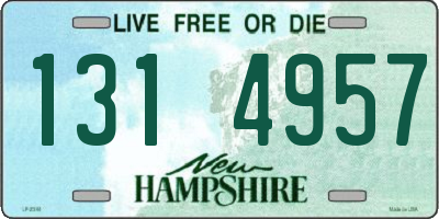 NH license plate 1314957