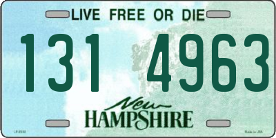 NH license plate 1314963