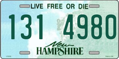 NH license plate 1314980