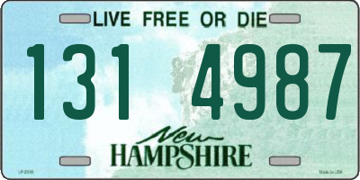 NH license plate 1314987