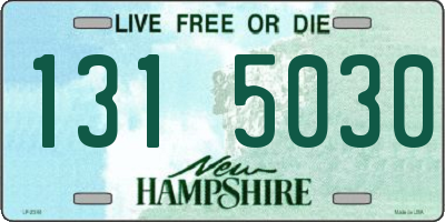 NH license plate 1315030