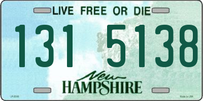 NH license plate 1315138