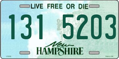 NH license plate 1315203