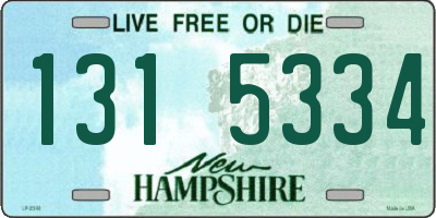 NH license plate 1315334