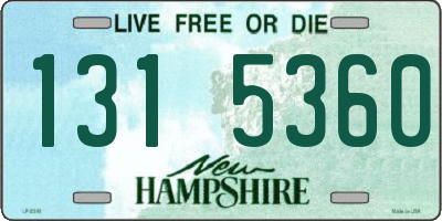 NH license plate 1315360