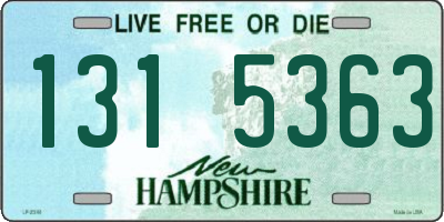 NH license plate 1315363