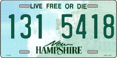NH license plate 1315418