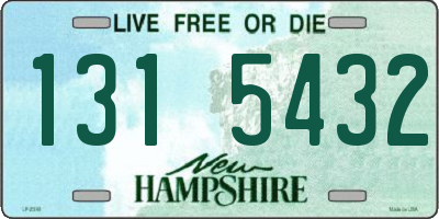 NH license plate 1315432