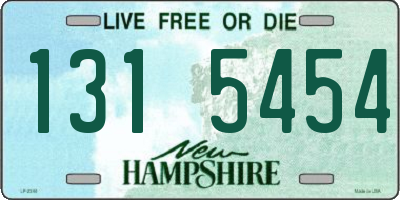 NH license plate 1315454