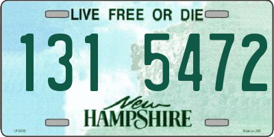 NH license plate 1315472