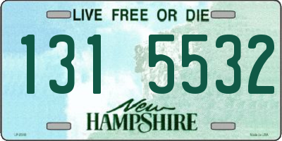 NH license plate 1315532