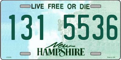 NH license plate 1315536