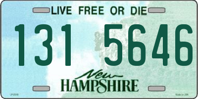 NH license plate 1315646