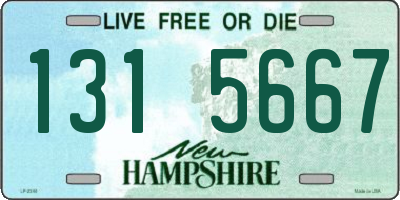 NH license plate 1315667