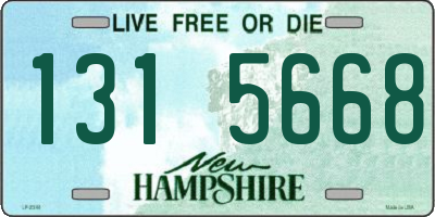 NH license plate 1315668