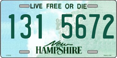 NH license plate 1315672