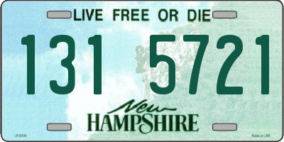 NH license plate 1315721