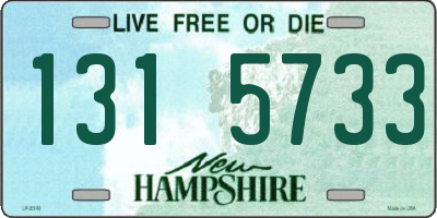 NH license plate 1315733