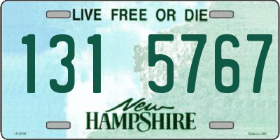 NH license plate 1315767