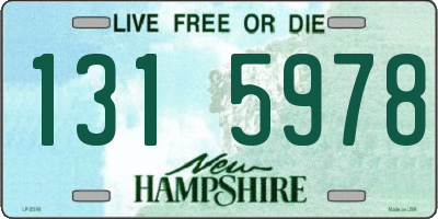 NH license plate 1315978