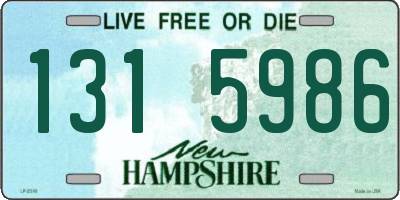 NH license plate 1315986