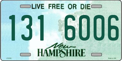 NH license plate 1316006
