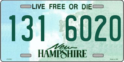 NH license plate 1316020