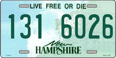 NH license plate 1316026