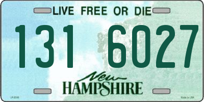 NH license plate 1316027