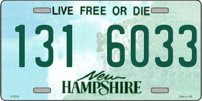 NH license plate 1316033