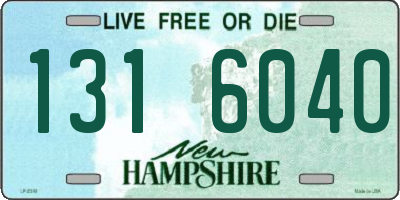 NH license plate 1316040