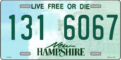 NH license plate 1316067