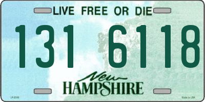 NH license plate 1316118