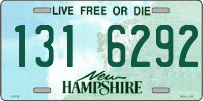 NH license plate 1316292