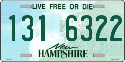 NH license plate 1316322
