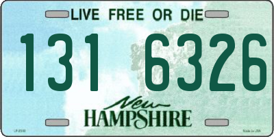 NH license plate 1316326
