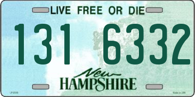 NH license plate 1316332