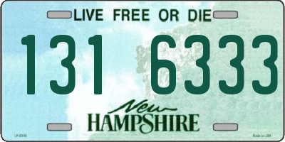 NH license plate 1316333