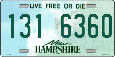NH license plate 1316360