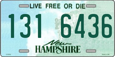 NH license plate 1316436