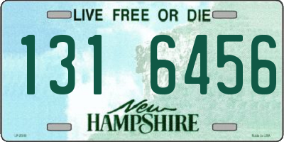 NH license plate 1316456