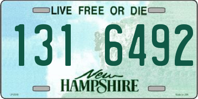 NH license plate 1316492