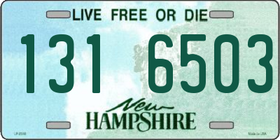 NH license plate 1316503