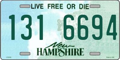 NH license plate 1316694